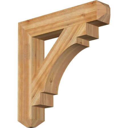 Ekena Millwork Merced Craftsman Rough Sawn Bracket, Western Red Cedar, 6"W x 34"D x 34"H BKT06X34X34MRC04RWR